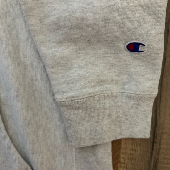 Champion Men's Light Gray Hoodie - Picture 3 of 4